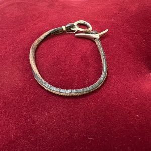 Jill Platner brown rawhide bracelet